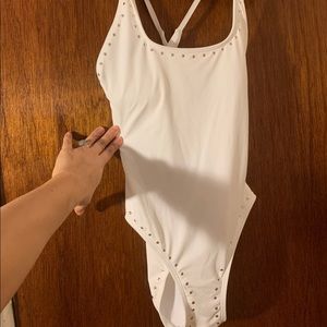 Michael Kors white swimsuit 10